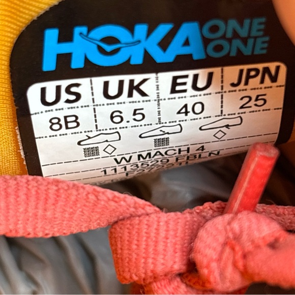 Hoka One One Womens Mach 4 Fiesta Red Running Shoes Sneakers Size 8 B - Picture 11 of 12